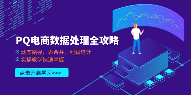 （14240期）PQ电商数据处理全攻略，动态路径、表合并、利润统计，实操教学快速掌握-小目标轻创