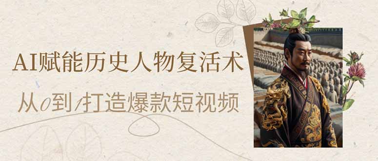 （14311期）AI赋能历史人物复活术：从0到1打造爆款短视频-小目标轻创
