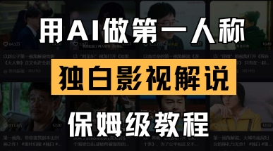用AI做第一人称独白影视解说，手把手教学，保姆级教程-小目标轻创