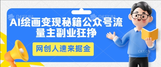AI绘画变现秘籍：公众号流量主副业狂挣，网创人速来掘金-小目标轻创